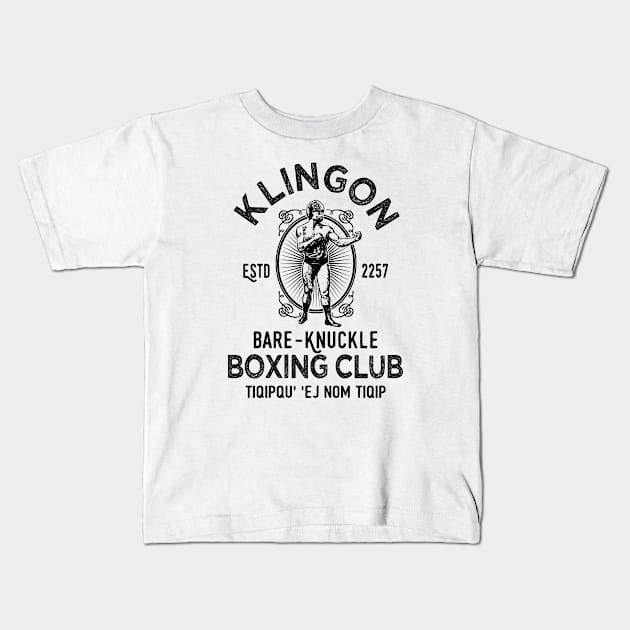 Star Trek Klingon Bare-knuckle boxing Kids T-Shirt by ROBZILLA